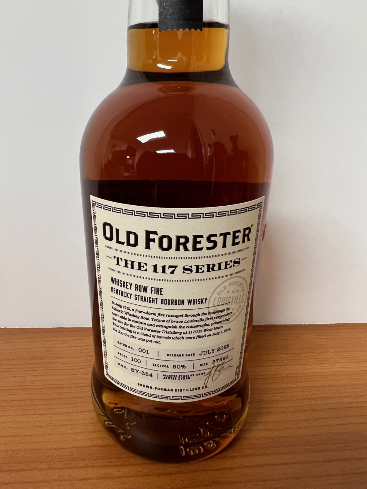 Old Forester The 117 Series Whiskey Row Fire 100 Proof 375ml