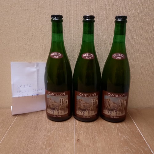 3x Lou pepe gueuze Cantillon 75cl 2020 sticker