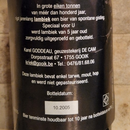 De Cam Oude Lambiek (2005) - 750ml