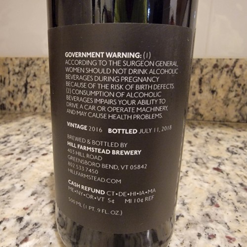 Hill Farmstead Aaron Vintage 2016