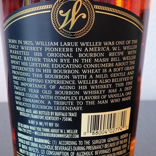 2023 (L23) Weller 12 Years 750ml Bourbon Wheated Whiskey