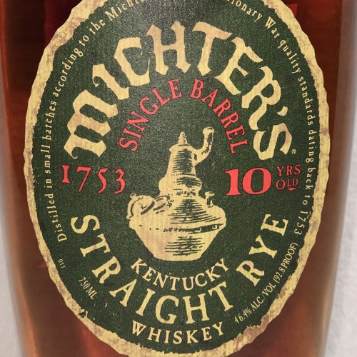 michter 10 yr rye 23J