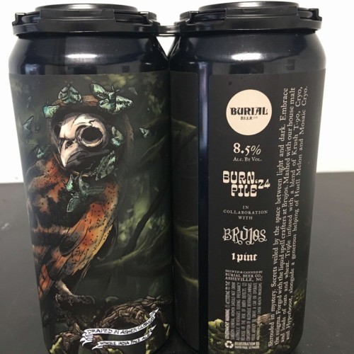 BURIAL/BRUJOS Draped in Ashen Cloaks Double India Pale Ale (4~CANS). NOT MONKISH OR TREE HOUSE OR OTHER HALF,ANGRY CHAIR