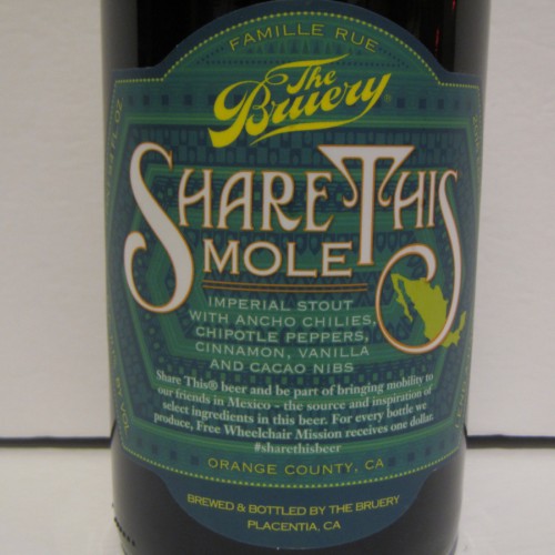 The Bruery 2016 Share This Mole Imperial Stout, 22 oz Bottle (retired)