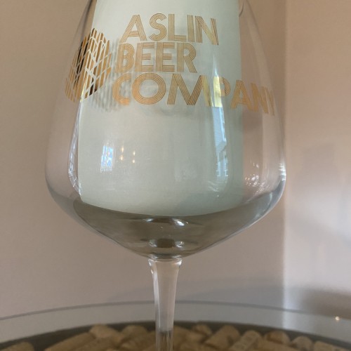 Aslin Brewing Company Gold Long Stem Bulb Glass ~ New