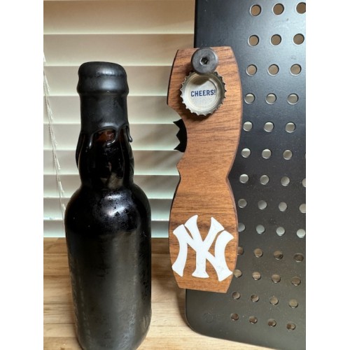 NEW YORK (NY) Fan Tribute - Beer Bottle Opener - Made from Walnut from Wisconsin