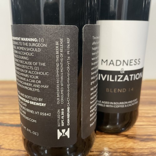 Hill Farmstead Stout Lot: Damon 2018, Beyond Good & Evil 2019, Madness & Civilization 14 MC