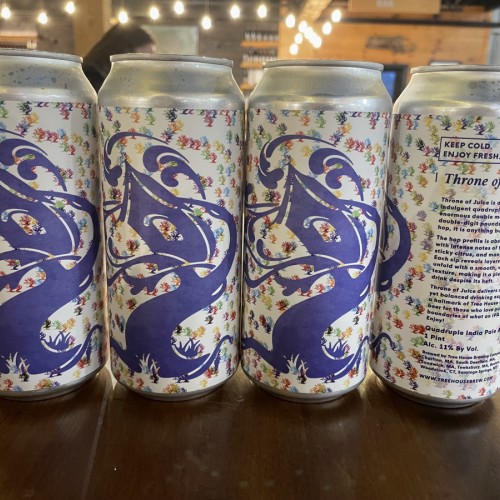 Tree House Brewing *** 1ST QUADRUPLE IPA ** 4 * THRONE OF JUICE - 4 CANS 12/31/2024