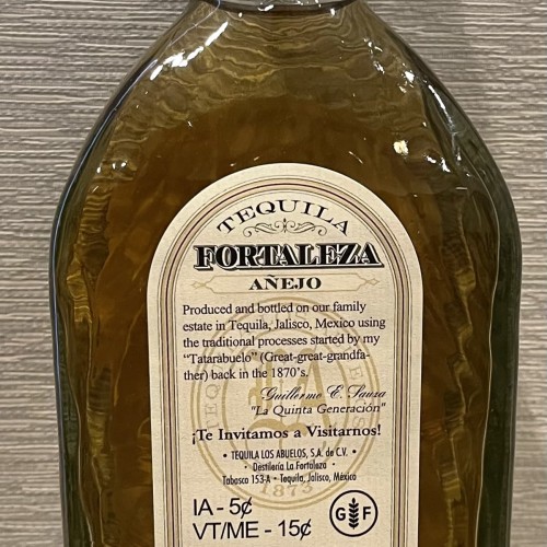 Fortaleza anejo tequila rare allocated bottle