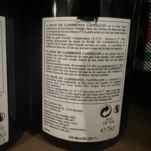 2015 Cantillon 2-Pack : Rose de Gambrinus & Gueuze (750ml)