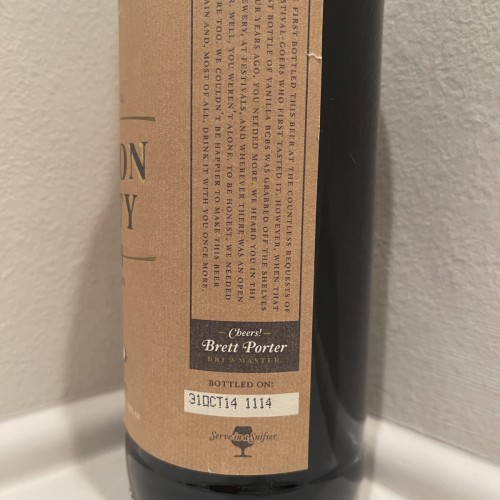 Goose Island Bourbon County Brand Stout Vanilla Rye 2014