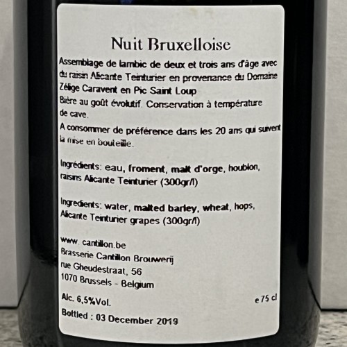 Cantillon - Nuit Bruxelloise - 750ml