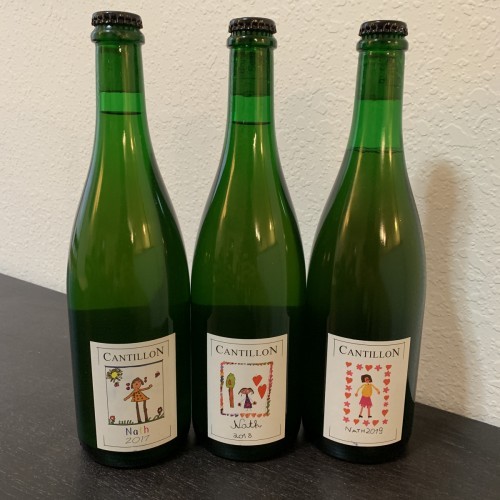 3 bottles Cantillon Nath vertical 17-18-19
