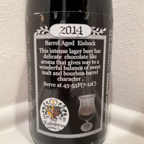 Kuhnhenn Barrel Aged Eisbock (Non Fruited)