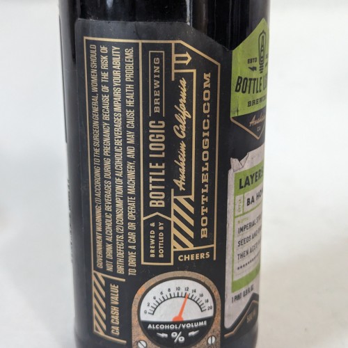 Bottle Logic 2019 Layers of Influence Honey Poppyseed Stout 1 Bottle