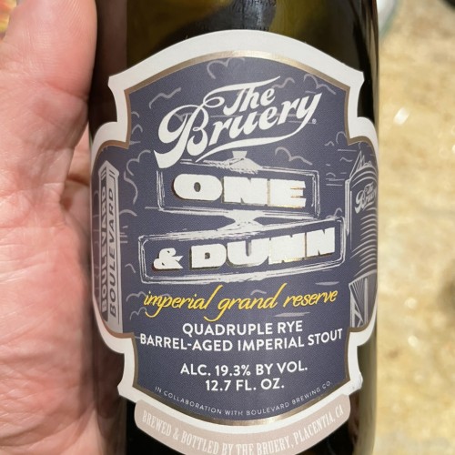 BRUERY ONE & DUNN IMPERIAL GRAND RESERVE 19.3% (2024)