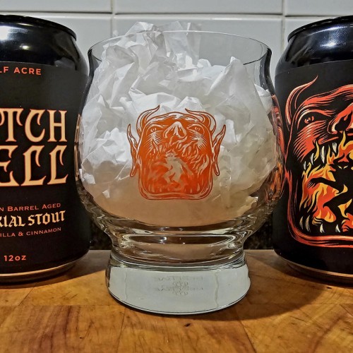 Half Acre Catch Hell 2-pack + Glass