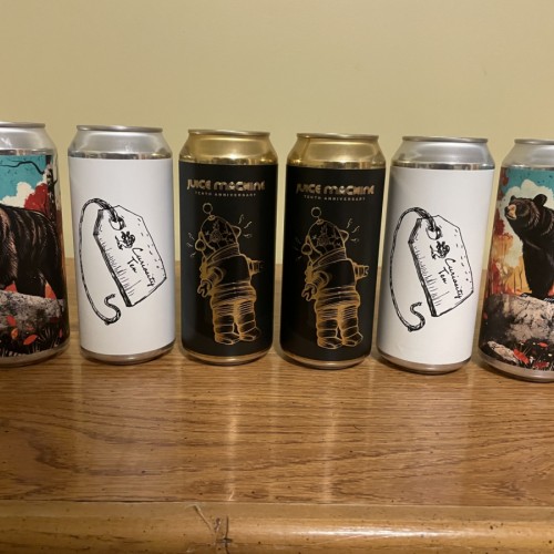 Tree House Brewing 2 * JUICE MACHINE 10TH ANNIVERSARY, 2 * CURIOSITY 10 & 2 * CURIOSITY 149 - 6 CANS TOTAL