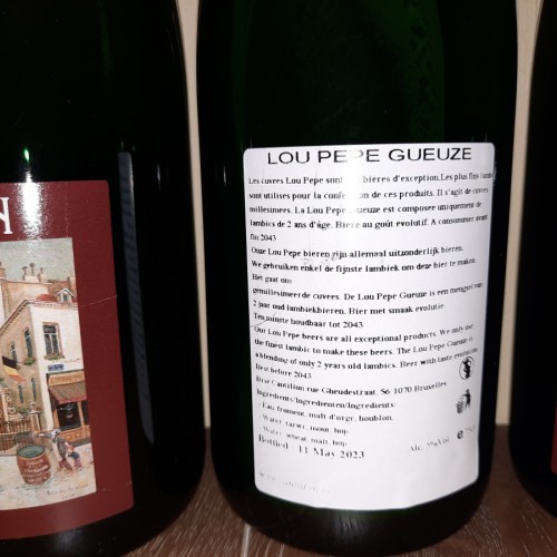 3x Lou pepe gueuze Cantillon 75cl 2020 sticker