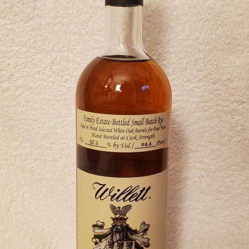 Willett straight rye whiskey small batch 114.4