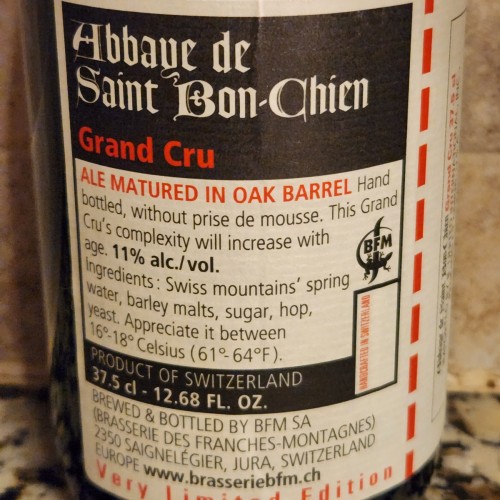 BFM Abbaye De Saint Bon-Chien Grand Cru (Double Wooded; Second Finition in Rhum - 2010) - 375ml