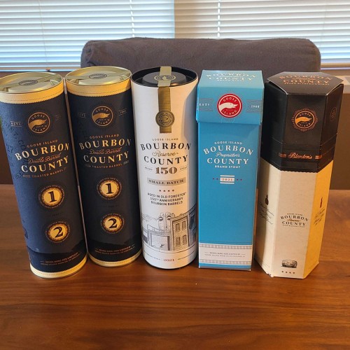 Goose Island Bourbon County Reserve Weller 12 Year Stout & Birthday Stout 2020 plus a mix of 2021 BCS bottles (15 bottles total)