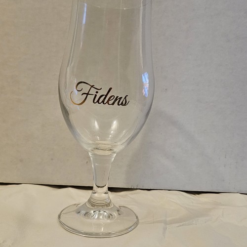 Fidens Glod Script Goblet Glass