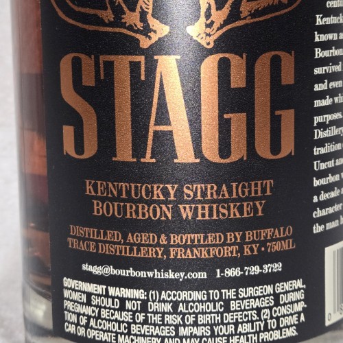 Stagg kentucky straight bourbon whisky 24A