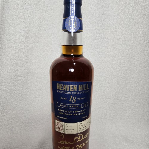 Heaven Hill heritage collection 18 yr  bourbon signed