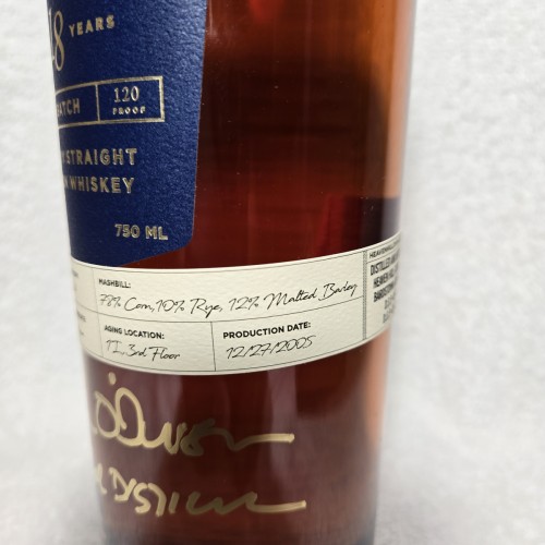 Heaven Hill heritage collection 18 yr  bourbon signed