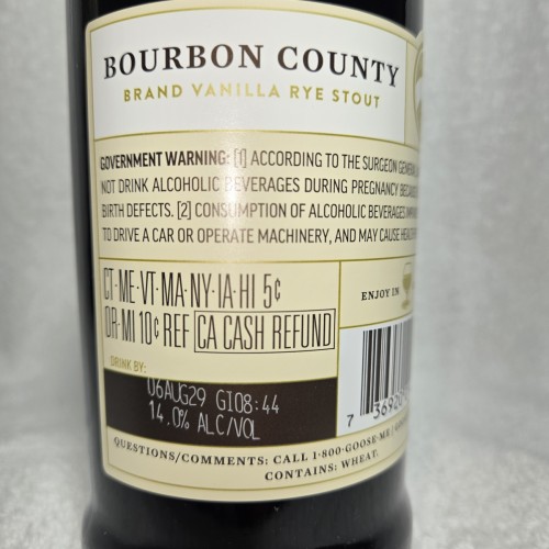 Goose island bourbon county 2024 5 bottles