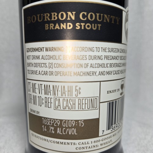 Goose island bourbon county 2024 5 bottles