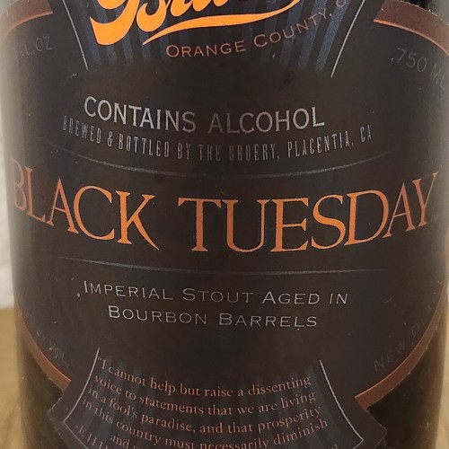 The Bruery Black Tuesday Imperial Stout (2013) - 750ml