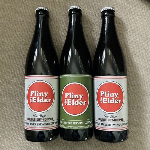 3 BOTTLES: 1 BOTTLE OF FRESH PLINY THE ELDER & 2 BOTTLES OF DDH PLINY THE ELDER