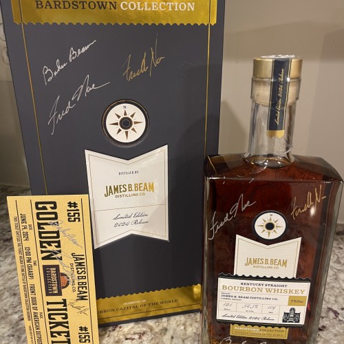 James B Beam bourbon- OLDEST BEAM EVER released... and SIGNED