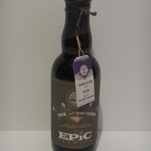 Epic Brewing Oak and Orchard Dark Sour With Plum (Release #6), 375ml bottle (Retired)