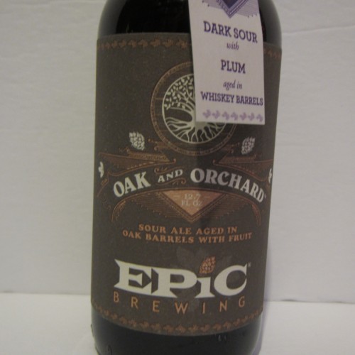 Epic Brewing Oak and Orchard Dark Sour With Plum (Release #6), 375ml bottle (Retired)