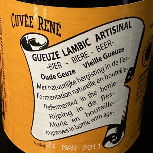 Lindemans Cuvee Rene Grand Cru (2011)