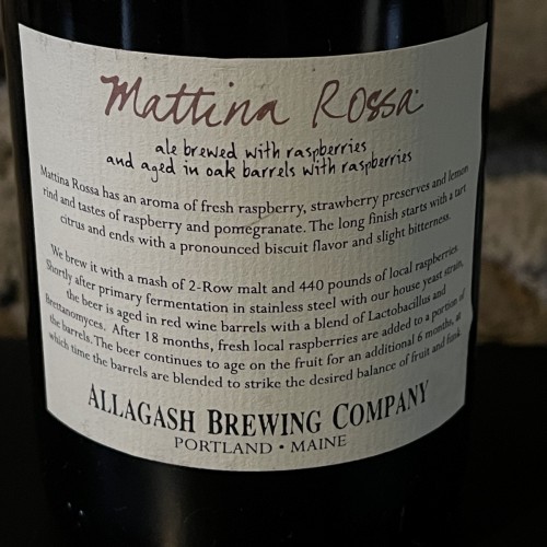 Allagash Mattina Rossa (2015)