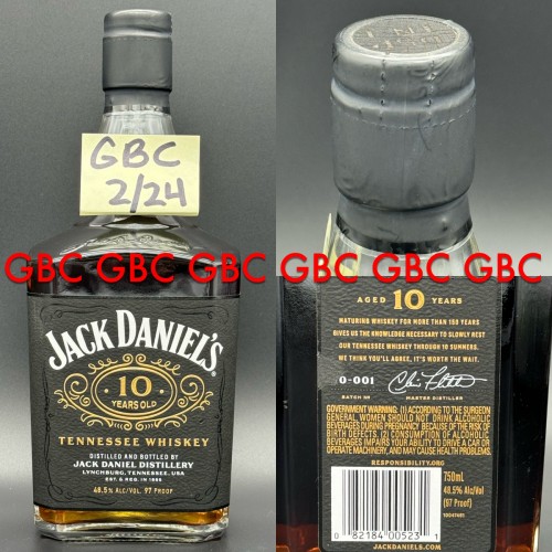 Jack Daniels 10 Year Tennessee Whiskey Batch #1 700ml 2021