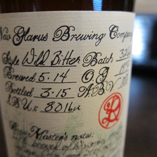 New Glarus Wild Bitter Sour IPA 2015 R&D