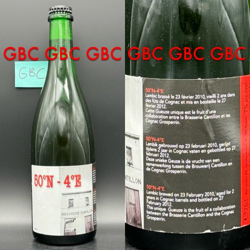 Cantillon 50 Degrees N 4 Degrees E (50N 4E) Batch #2 750ml 2012