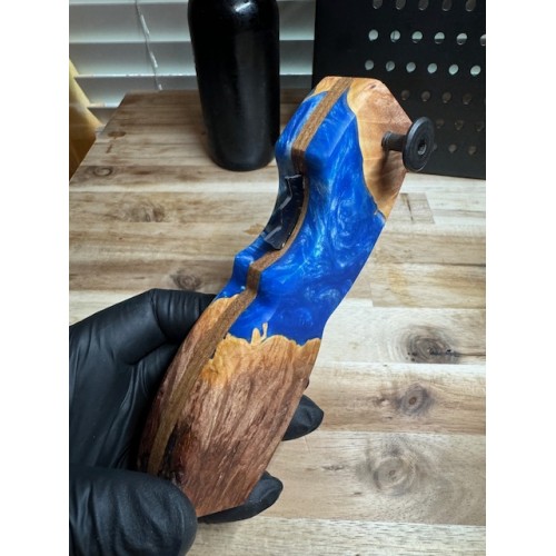 Solid Burl & Resin River table looking - Beer Bottle Opener - Hand Made in Minnesota