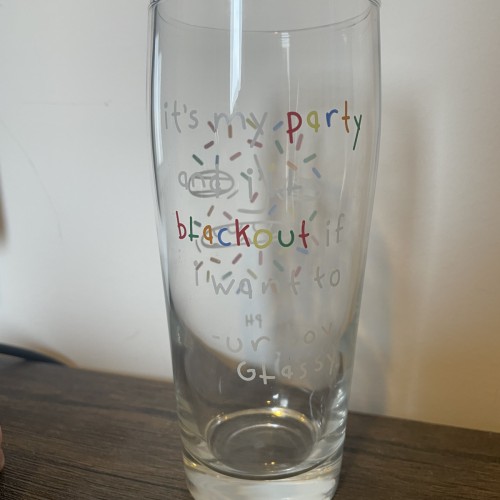 Permanent Hangover Birthday Glassy - free shipping + insurance - PRICE DROP