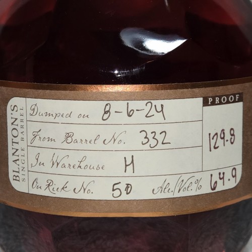 Blanton's Straight from the Barrel O 8/6/24