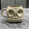 Monkish Ceramic Skull Coffee Mug [BONE]