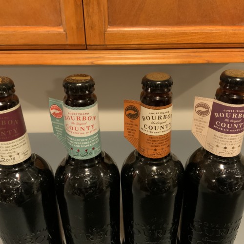 4 year vertical Goose Island  Bourbon County Special Releases