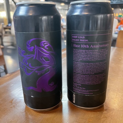 Tree House Brewing *** LIMITED AT TREE HOUSE *** HAZE 10TH ANNIVERSARY - 2 CANS 07/15/2024