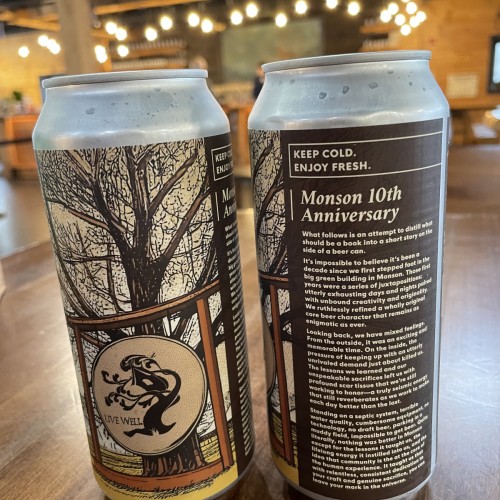 Tree House Brewing 2 * MONSON 10TH ANNIVERSARY - 2 CANS 02/27/025