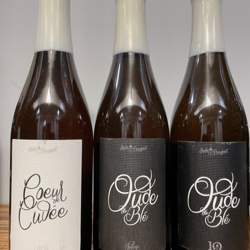 Side Project Lot Oude du Ble 2017 and 10 Year & Coure de Cuvee Waxed